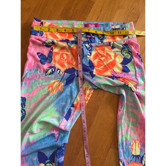 New Elsie & Fred Y2K flared pants Low rise bootcut colorful festival trouser XS - Picture 5 of 7